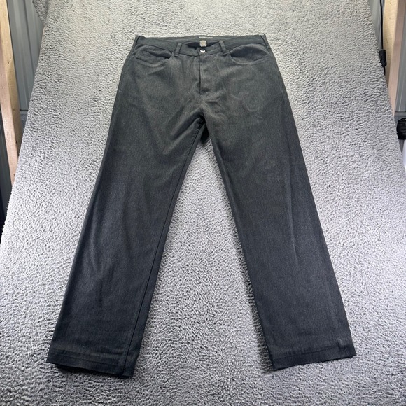 Banana Republic Chino Pants Mens 38x34 Gray Cotton Blend Stretch Straight Fit - Picture 1 of 11